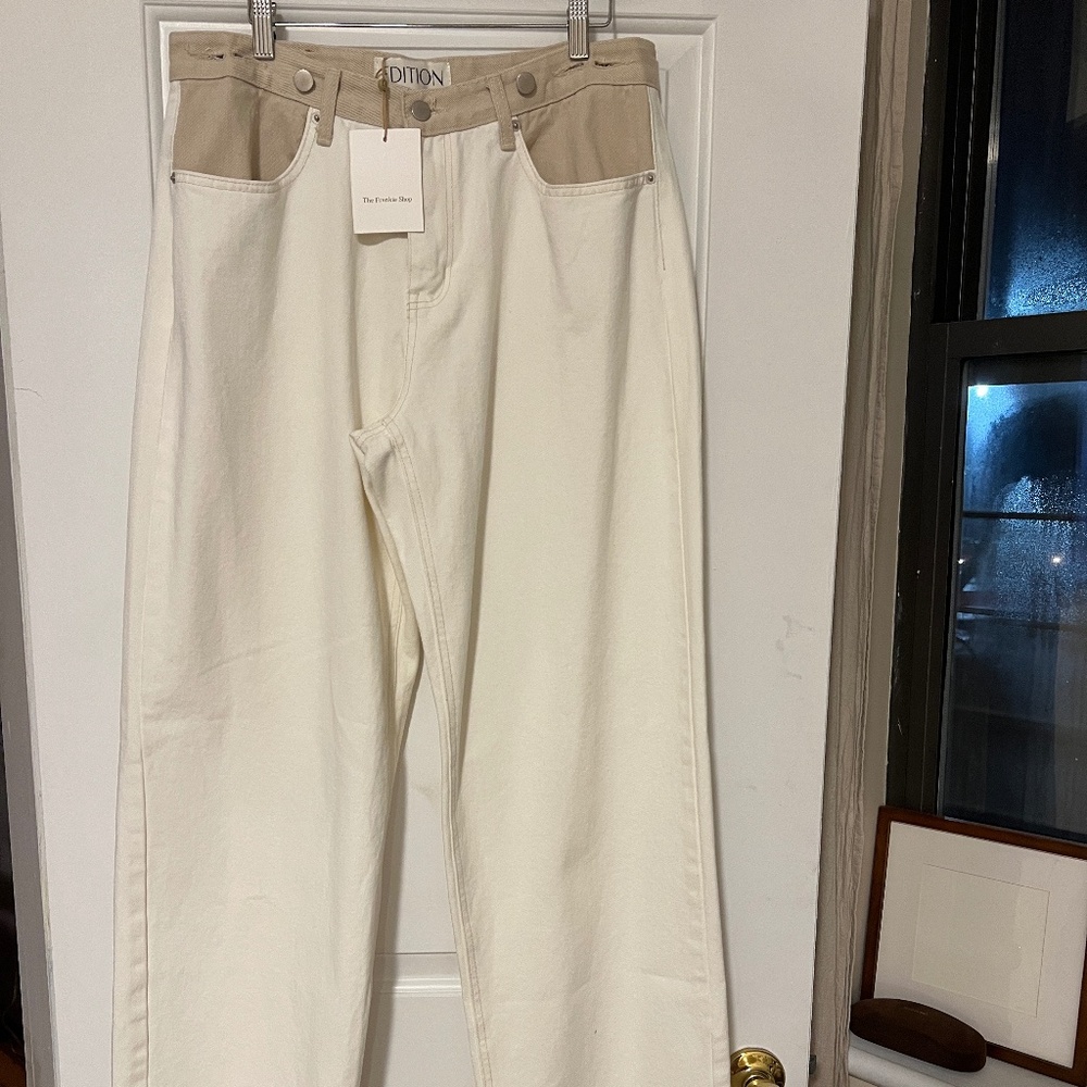 Frankie Shop Hayla Contrast Denim Pants